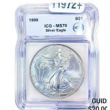 1999 Silver Eagle ICG MS70