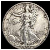 1934-S Silver Walking Liberty Half Dollar NEARLY U