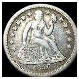 1856-O Silver Seated Liberty Dime NEARLY  UNCIRCU