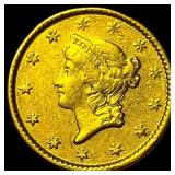 1853 Gold $1 Liberty Head Type 1 CLOSELY  UNCIRCU
