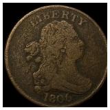 1806 Draped Bust Half Cent NEARLY  UNCIRCULATED