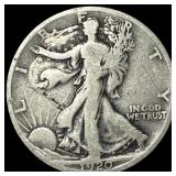 1920-S Silver Walking Liberty Half Dollar NICELY C
