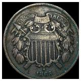 1865 Copper Two-Cent Piece LIGHTLY CIRCULATED