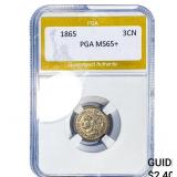 1865 Nickel Three Cent PGA MS65+