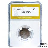 1914-D Wheat Cent PGA XF45+