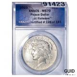 2023 Silver Peace Dollar ANACS MS70