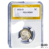 1916-D Buffalo Nickel PGA MS64