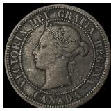 1876-H Canada 1 Cent Victoria Bronze NICELY CIRCUL