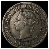 1882-H Canada 1 Cent Victoria Bronze LIGHTLY CIRCU