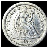 1852-O Silver Seated Liberty Dime NEARLY  UNCIRCU