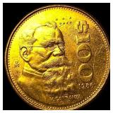 1986 Mexico Aluminuim Bronze 100 Pesos