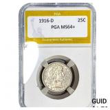 1916-D Standing Liberty Quarter PGA MS64+