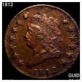 1812 Classic Head Large Cent ABOUT UNCIRCULATED