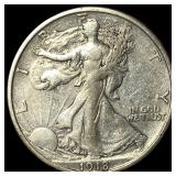 1918-S Silver Walking Liberty Half Dollar NEARLY U