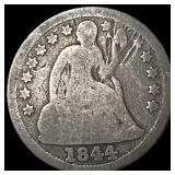 1844 Seated Liberty Dime NICELY CIRCULATED