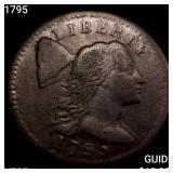 1795 Liberty Cap Large Cent ABOUT UNCIRCULATED