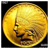 1907 $10 Gold Eagle CHOICE BU