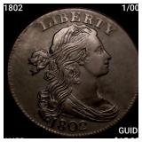 1802 1/000 Draped Bust Large Cent CHOICE AU