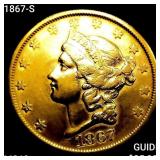 1867-S $20 Gold Double Eagle UNCIRCULATED
