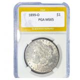 1899-O Morgan Silver Dollar PGA MS65