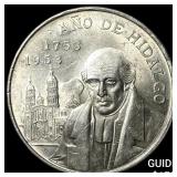 1953Mo Mexico Silver 5 Pesos .643oz ASW