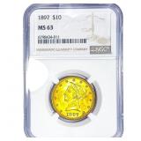 1897 $10 Gold Eagle NGC MS63