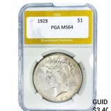 1928 Morgan Silver Dollar PGA MS64