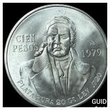 1979Mo Mexico Silver 100 Pesos