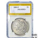 1886-O Morgan Silver Dollar PGA MS62+
