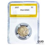 1937 Buffalo Nickel PGA MS65