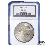 1881-S Morgan Silver Dollar NGC MS66