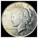 1924-S Peace Silver Dollar CHOICE AU