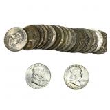 [20 Coins] Mixed Dates Franklin Half Dollar