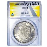 1880 Morgan Silver Dollar ANACS MS62