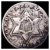 1851 Silver Three-Cent Piece NEARLY UNCIRCULATED