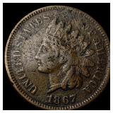 1867 Indian Head Cent LIGHTLY CIRCULATED