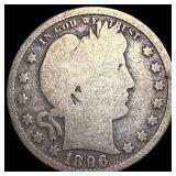 1896-S Silver Barber Quarter NICELY CIRCULATED