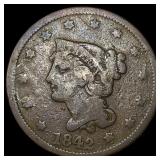 1842 Braided Hair Large Cent NICELY CIRCULATED
