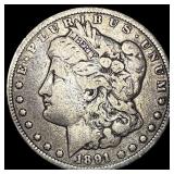 1891-CC Silver Morgan Dollar LIGHTLY CIRCULATED
