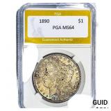 1890 Morgan Silver Dollar PGA MS64