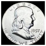 1957 Franklin Half Dollar CHOICE BU