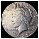 1924-S Silver Peace Dollar NEARLY UNCIRCULATED