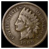 1909-S Indian Head Cent LIGHTLY CIRCULATED