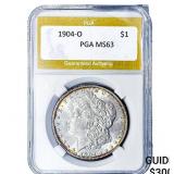 1904-O Morgan Silver Dollar PGA MS63