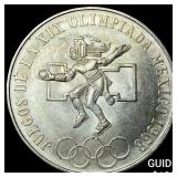1968Mo Mexico Silver 25 Pesos-Olympics