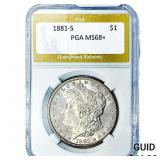 1881-S Morgan Silver Dollar PGA MS68+