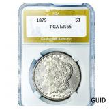 1879 Morgan Silver Dollar PGA MS65