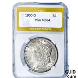 1900-O Morgan Silver Dollar PGA MS64