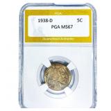 1938-D Buffalo Nickel PGA MS67