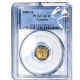1880-H Canada Silver 5 Cents PCGS XF45